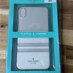 kate spade Glitter Silver iPhone Case XS Max